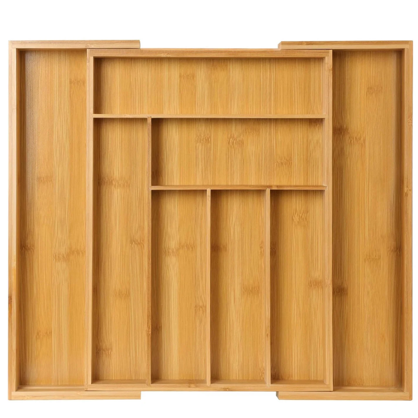 Drawer Organizer Bamboo - Versatile Bamboo Expandable Drawer Organizer for