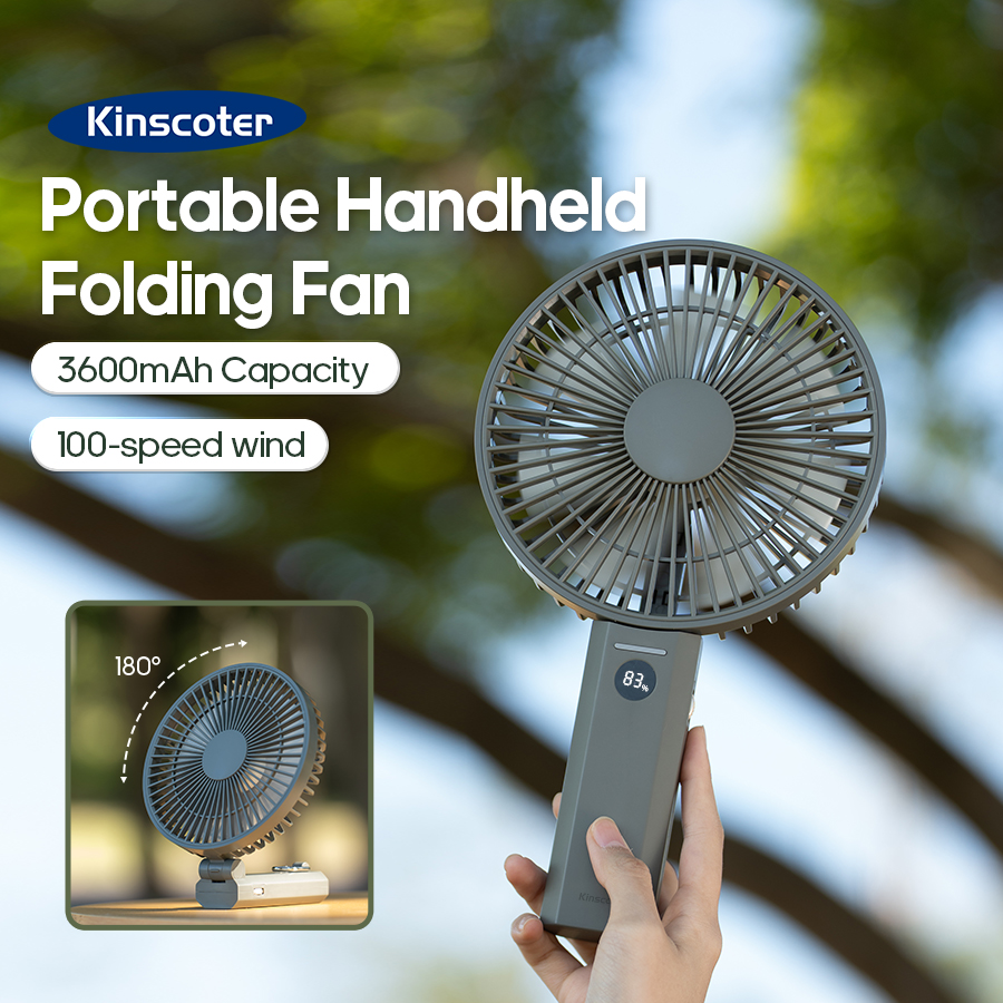 Desk Setup Gear - New Portable Folding Handheld Fan 3600mAh