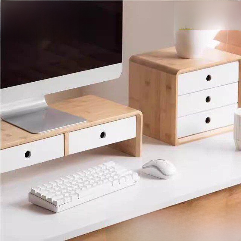 Drawer Organizer Bamboo - Bamboo Computer Monitor Stand Desk Drawer