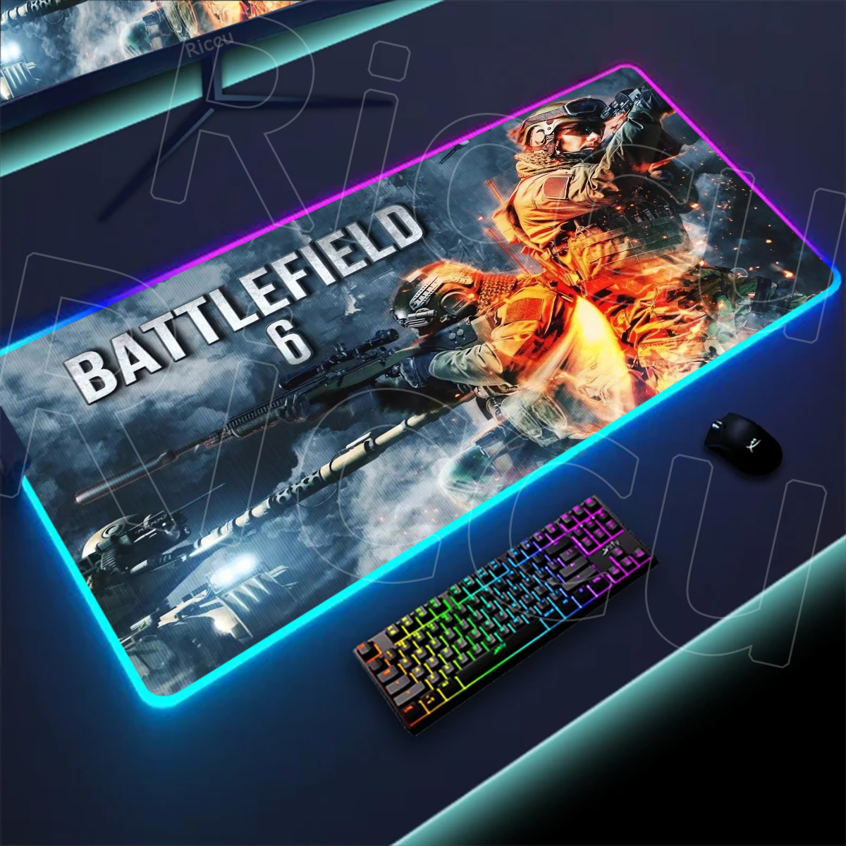 Desk Setup Gear - New Gamer Rgb Desk Mat Back