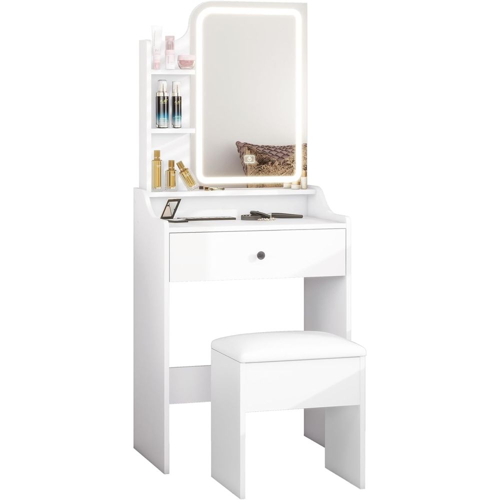 Desk Setup Small - Small Makeup Vanity Desk with Mirror