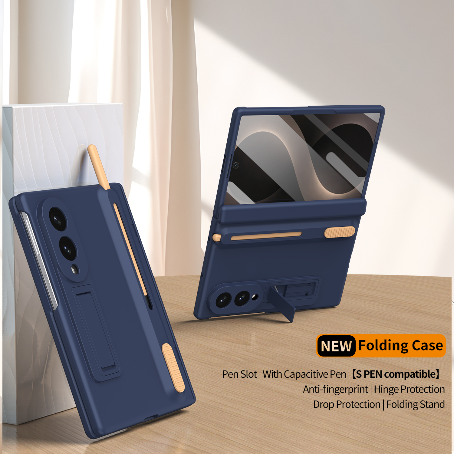 Pen Cup Magnetic - 360 Full Protection Hinge Stand Case