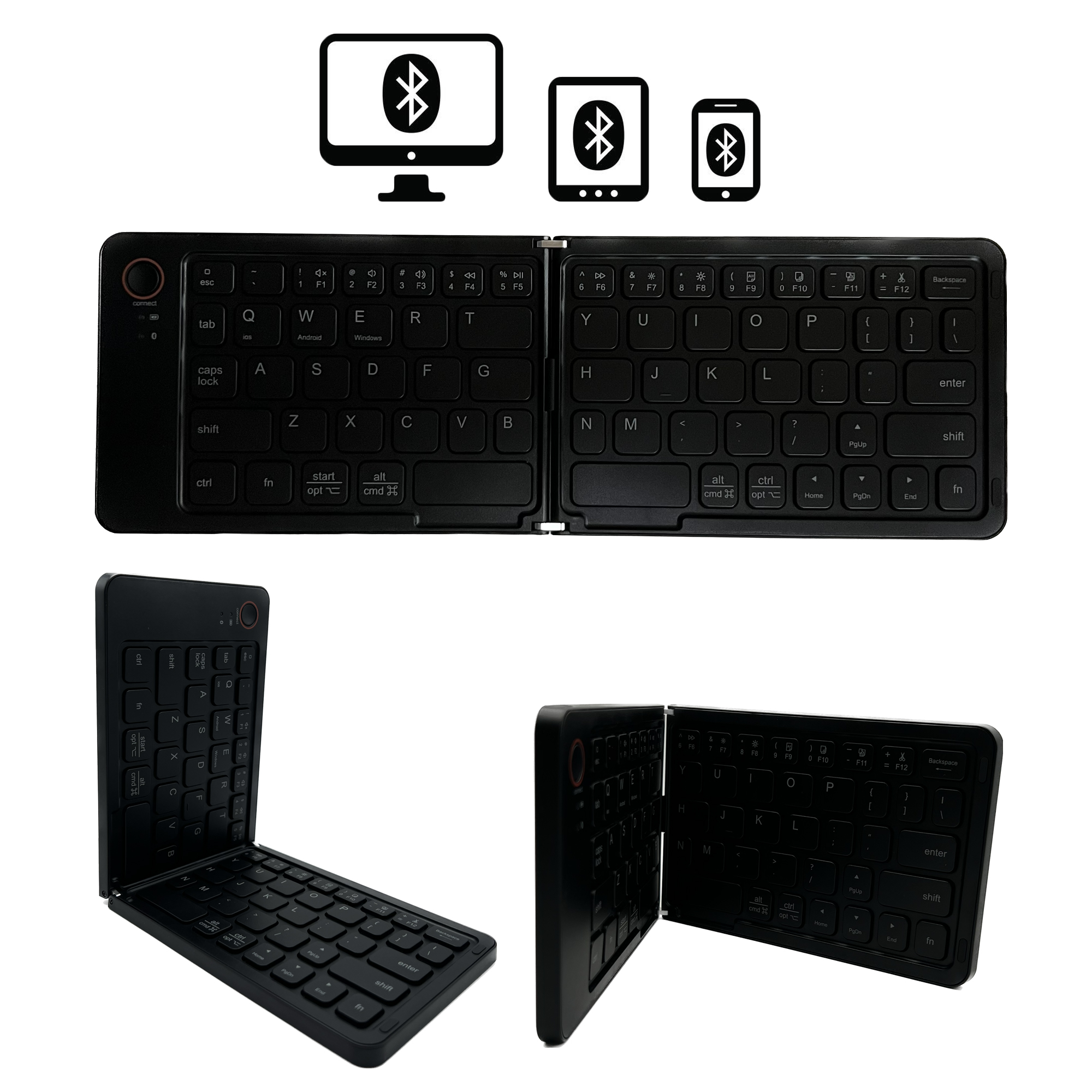 Korean Desk Setup - Korean\Russian languag Foldable Wireless Bluetooth Keyboard