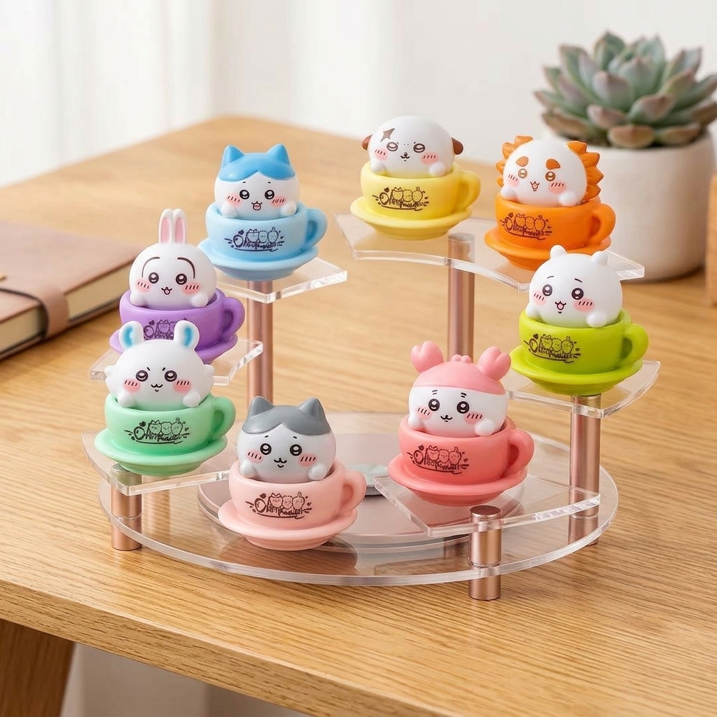 Desk Setup Kawaii - Chiikawa Rotating Cup Figure Kawaii Anime