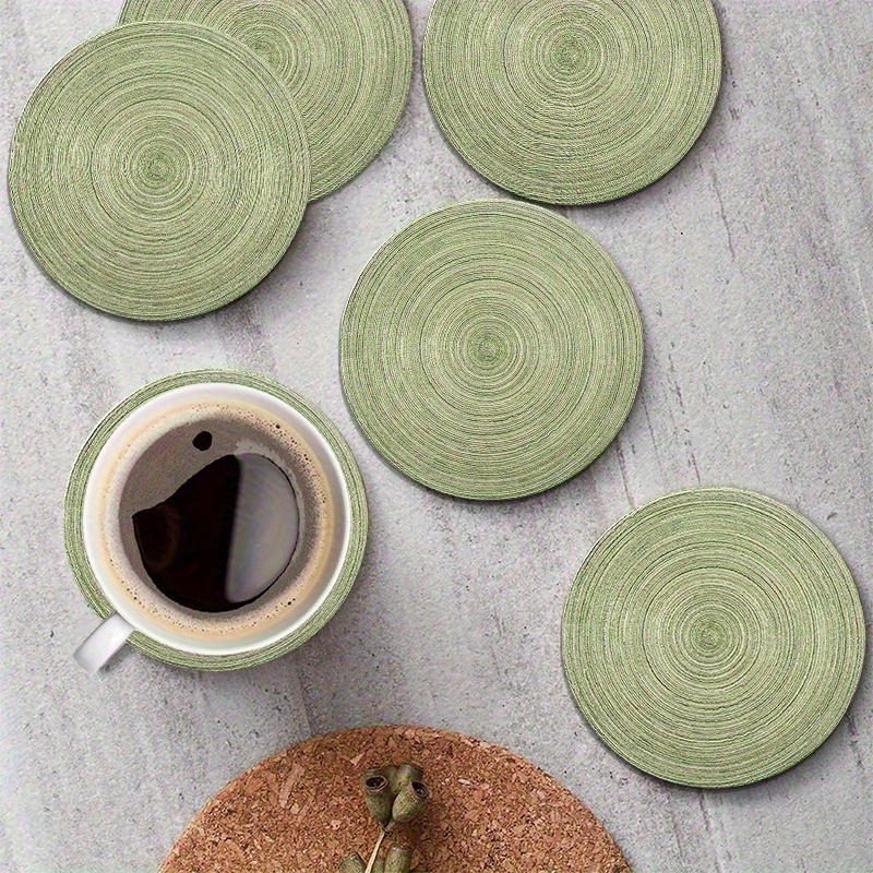 Desk Setup Retro - 6pcs 4in Round Retro Green Growth