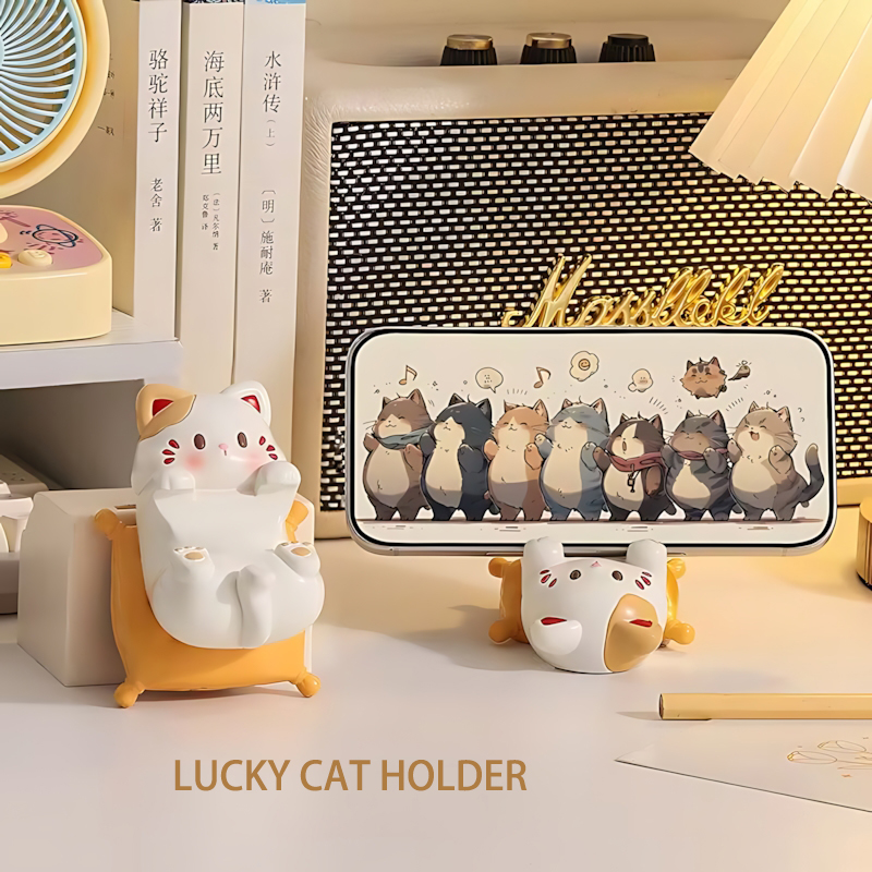 Cute Cartoon Cat Desktop Ornam - đánh giá và giá Desk Setup Home Office