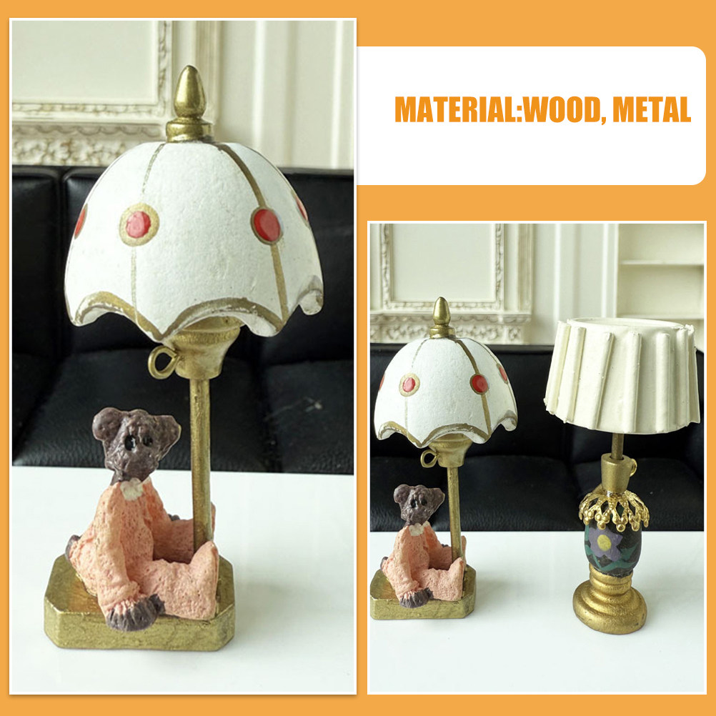 2Pcs Miniature Desk Lamp Set f - đánh giá và giá Desk Setup Small
