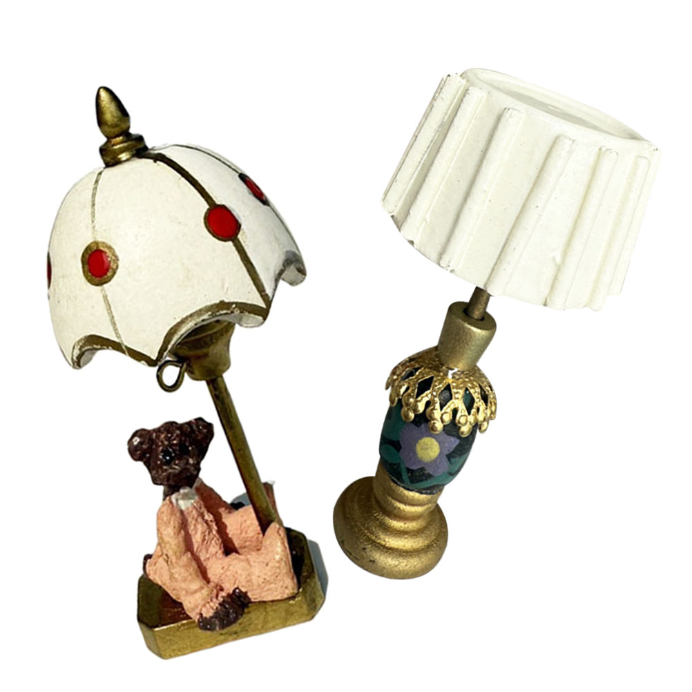 2Pcs Miniature Desk Lamp Set f - đánh giá và giá Desk Setup Small