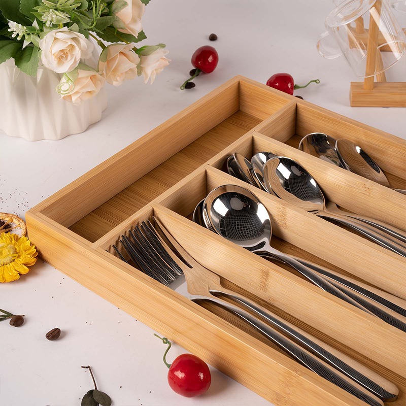 Bamboo Utensils Drawer Organiz - đánh giá và giá Drawer Organizer Bamboo