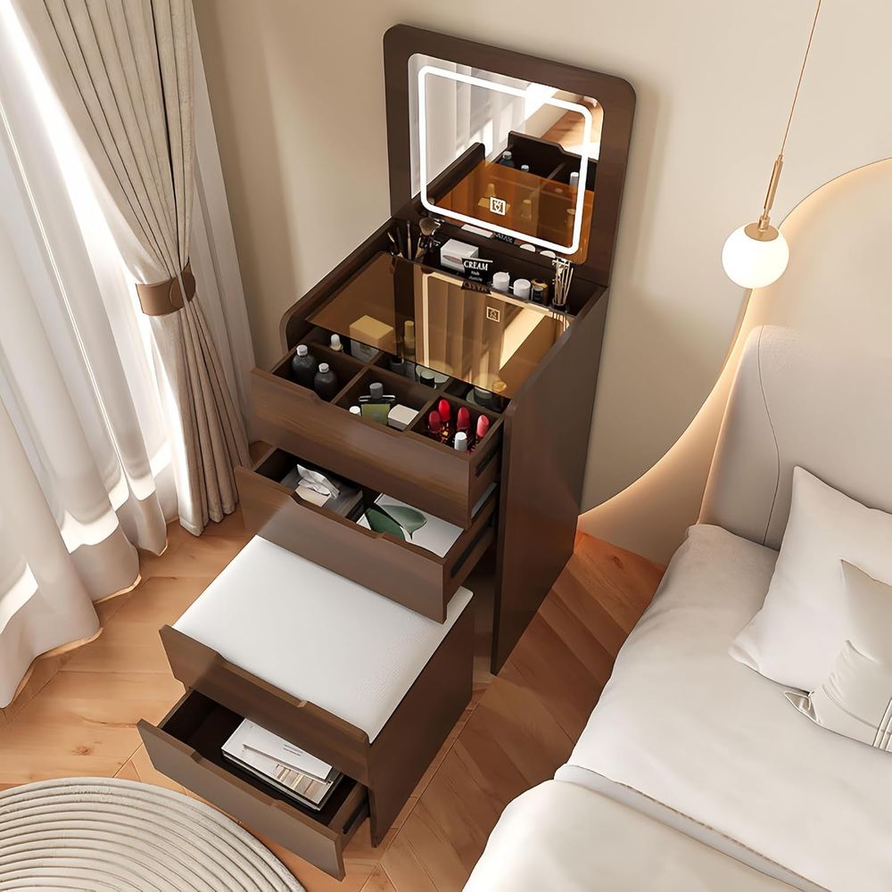 3 in 1 Vanity Desk with Mirror - đánh giá và giá Desk Setup Small