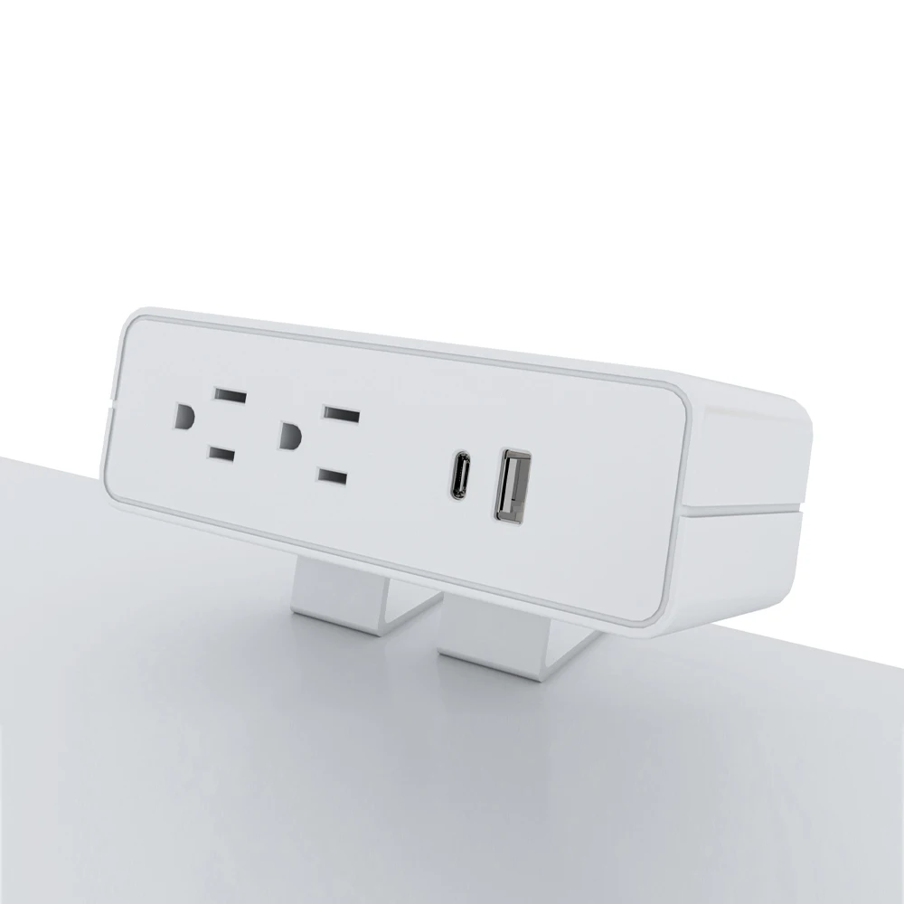 OMNI Desk Clamp Ac Power & Usb - đánh giá và giá Desk Setup Dual Monitor