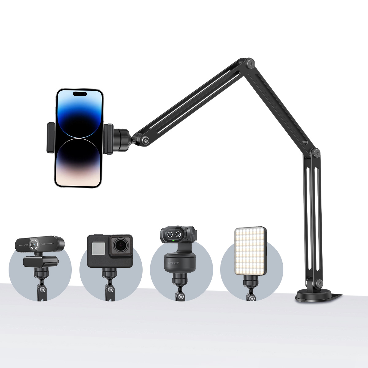EMEET Adjustable Boom Arm 1.5K - đánh giá và giá Desk Setup With Mic