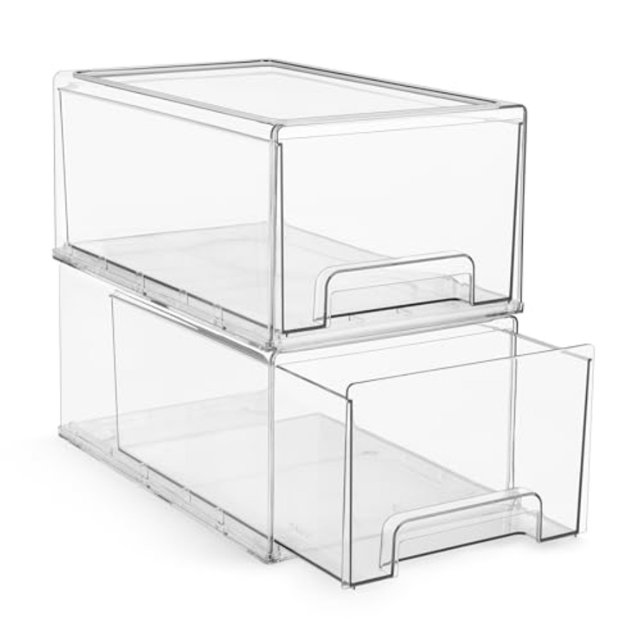 Clear Plastic Organizer Bins w - đánh giá và giá Drawer Organizer Bamboo