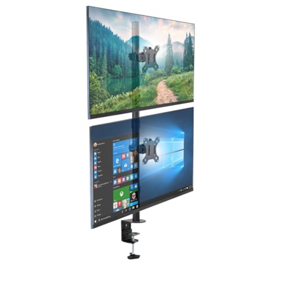 Vertical Dual Monitor Mount fo - đánh giá và giá Desk Setup Dual Monitor