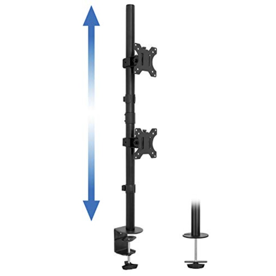 Vertical Dual Monitor Mount fo - đánh giá và giá Desk Setup Dual Monitor