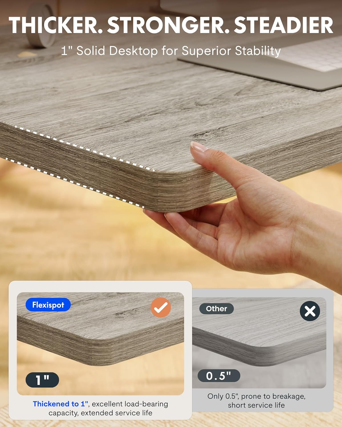 One-Piece Electric Height Adju - đánh giá và giá Desk Setup Home Office