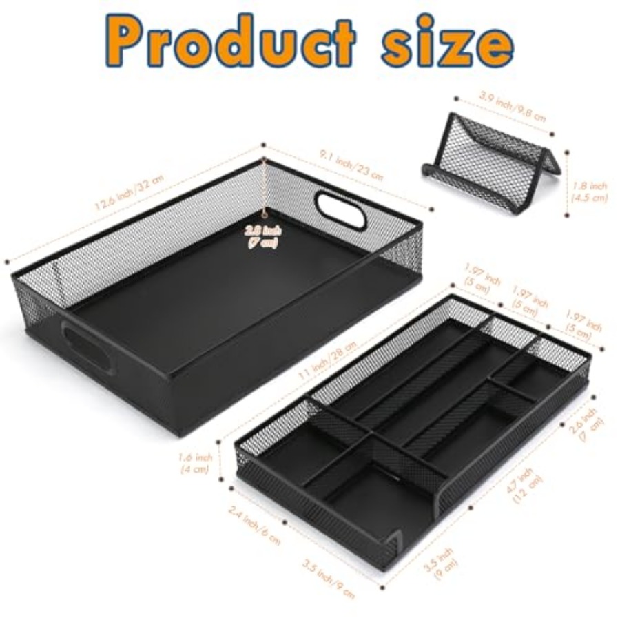 Black Metal Mesh Desk Drawer O - đánh giá và giá Drawer Organizer Bamboo