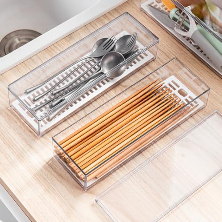 Flatware Tray Kitchen Drawer O - đánh giá và giá Drawer Organizer Bamboo