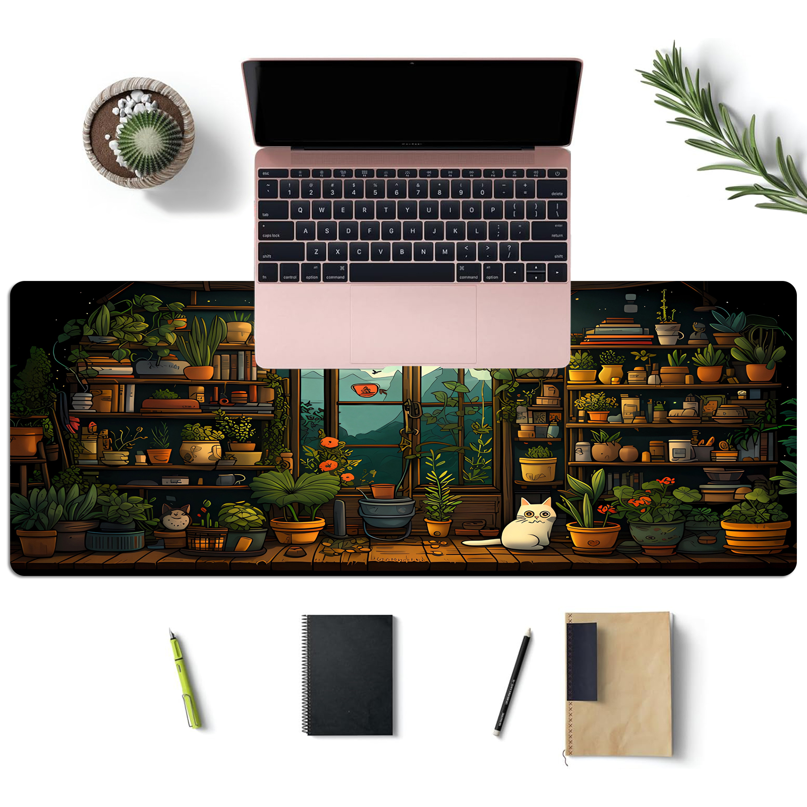 Cute Cat Mouse Pad Desk Pad Ka - đánh giá và giá Desk Setup Kawaii