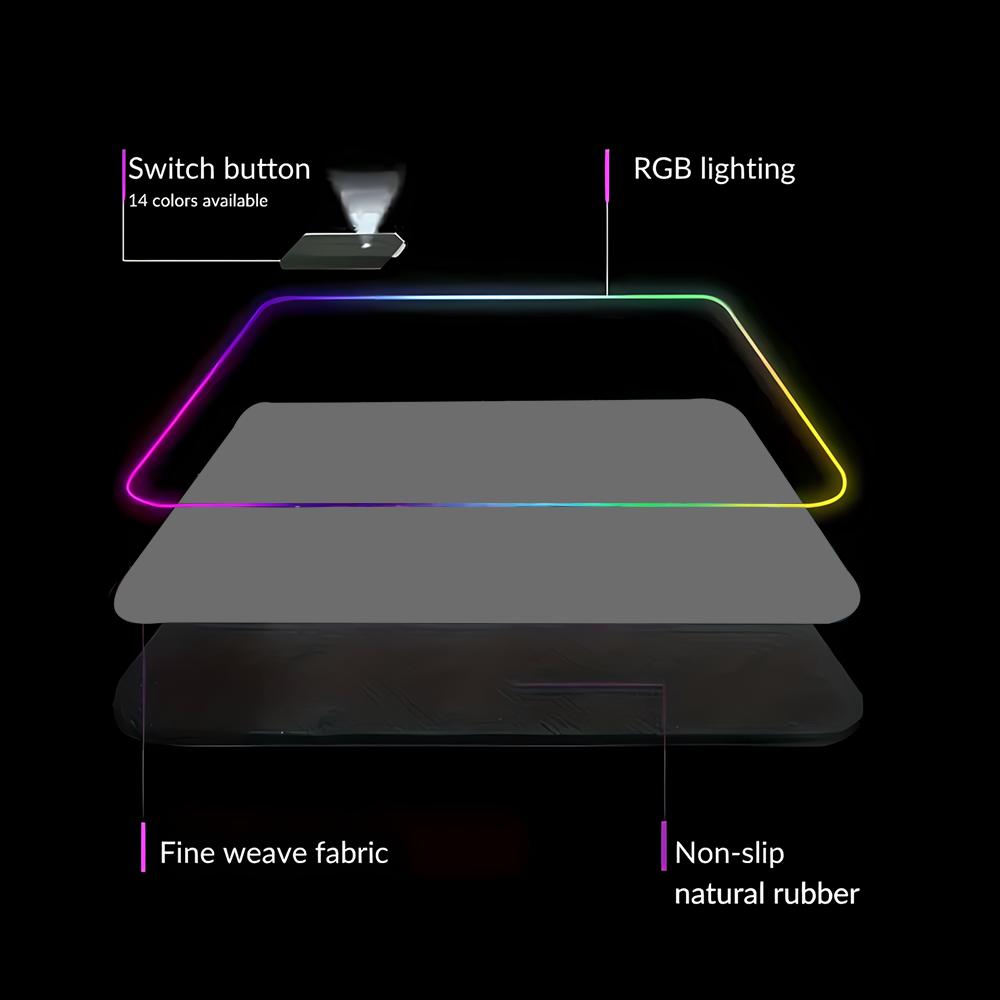 RGB HD Solid Color Gaming Mous - đánh giá và giá Desk Setup Rug