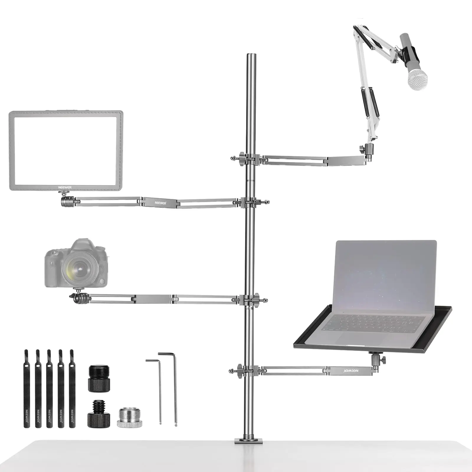 NEEWER Multi Camera Podcast Se - đánh giá và giá Desk Setup With Mic