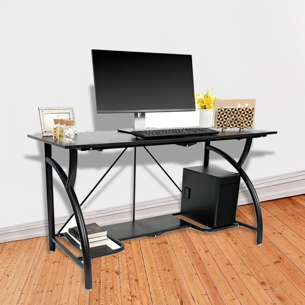 Space-Saving Collapsible Compu - đánh giá và giá Desk Setup Dual Monitor