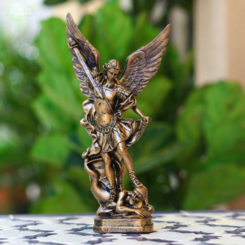 Retro Bronze Saint Michael Ang - đánh giá và giá Desk Setup Retro