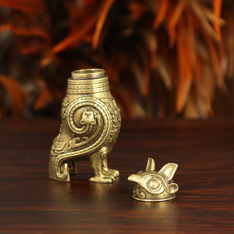 ●Ancient Owl Zun Bronze Vessel - đánh giá và giá Desk Setup Retro