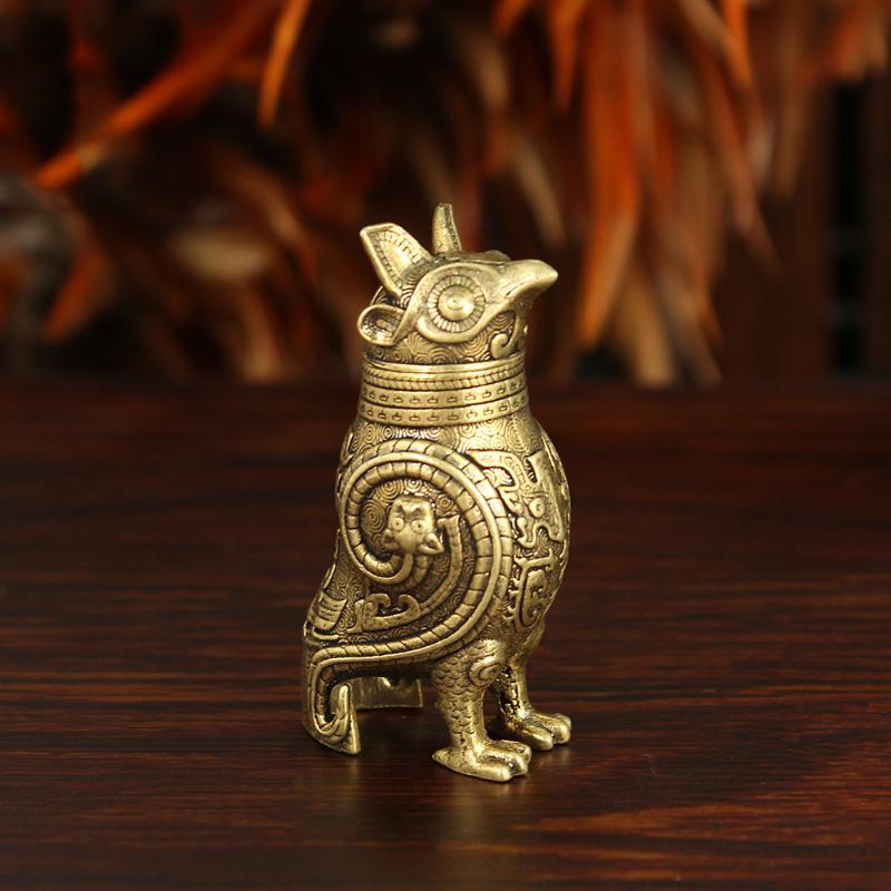●Ancient Owl Zun Bronze Vessel - đánh giá và giá Desk Setup Retro