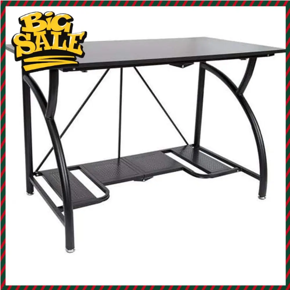 Space-Saving Foldable Desk for - đánh giá và giá Desk Setup Dual Monitor
