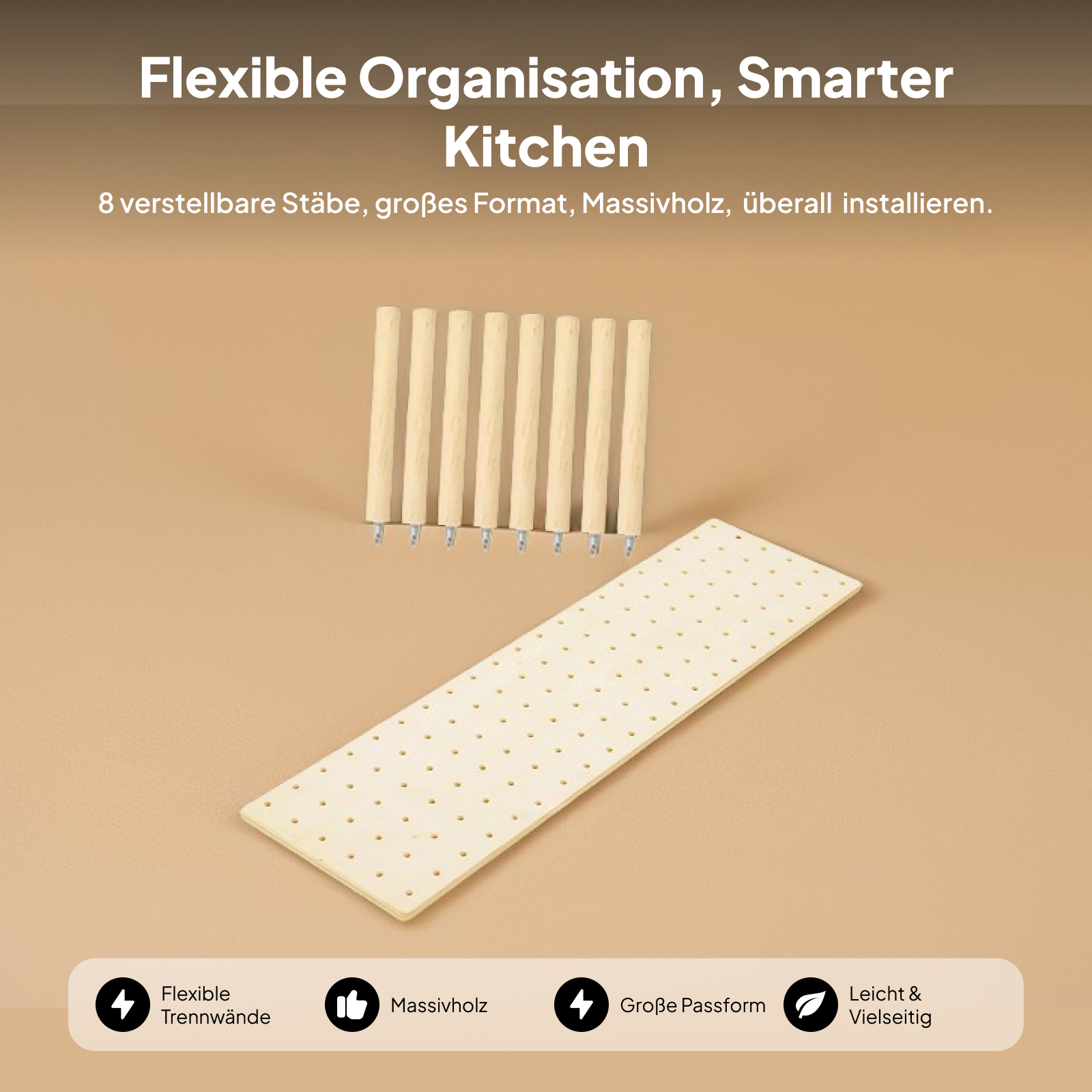Wood Pegboard Drawer Organizer - đánh giá và giá Drawer Organizer Bamboo