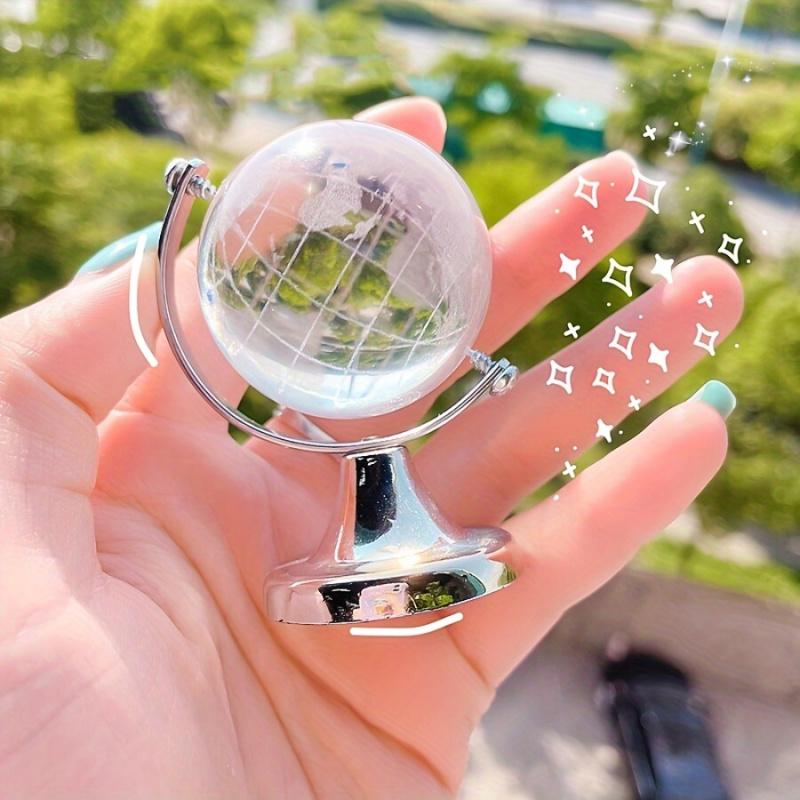 1pc Mini Crystal Globe Decor C - đánh giá và giá Desk Setup Home Office