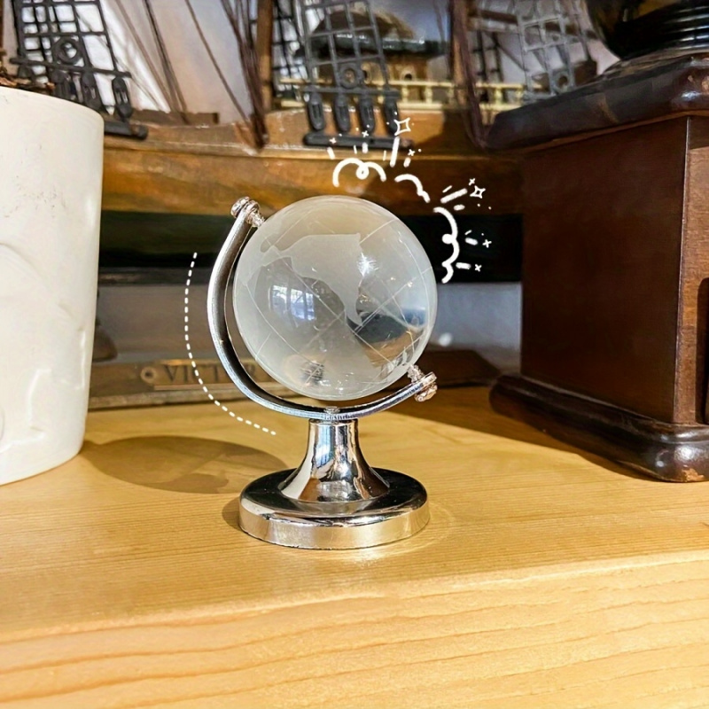 1pc Mini Crystal Globe Decor C - đánh giá và giá Desk Setup Home Office