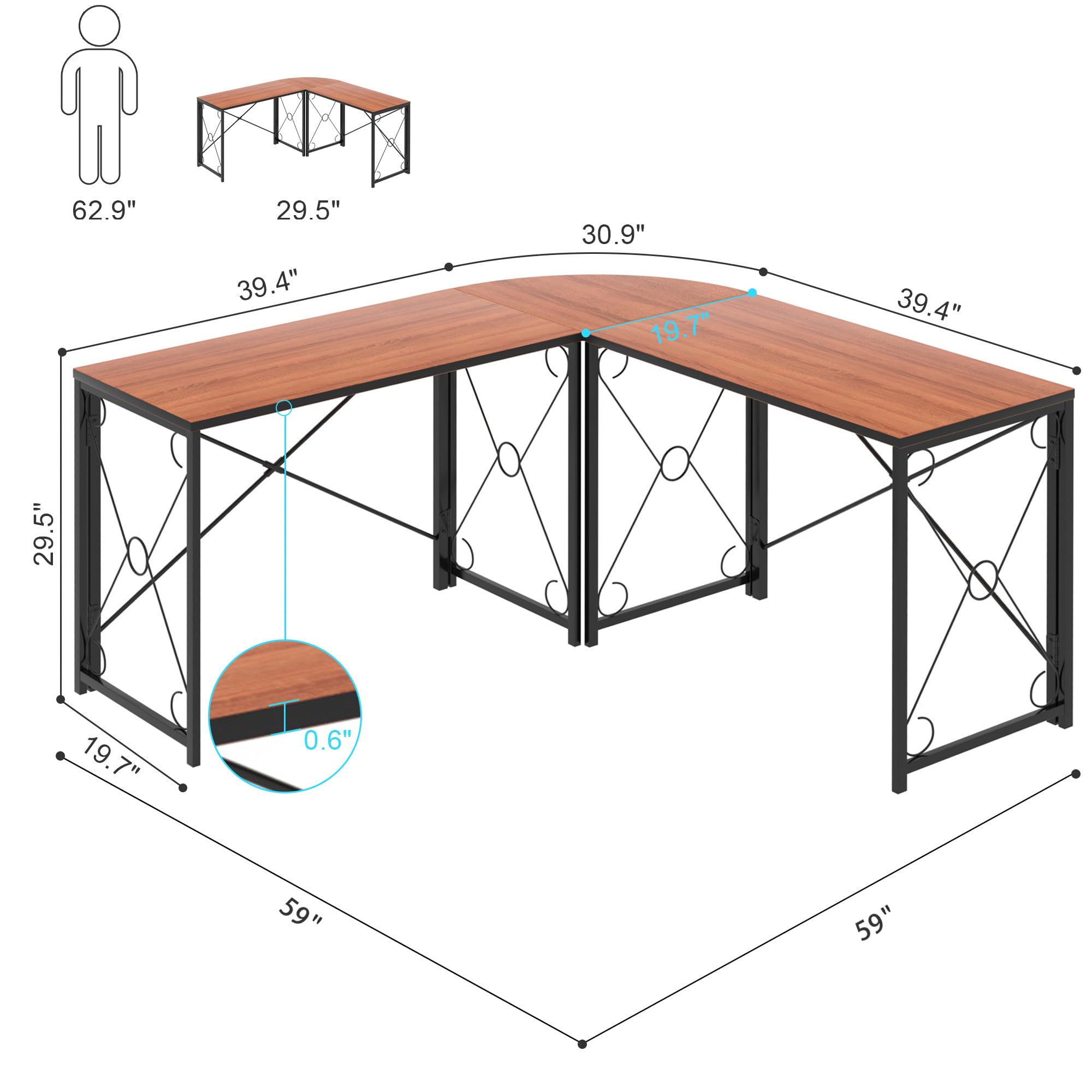 L-Shaped Computer Desk With Me - đánh giá và giá Desk Setup Dual Monitor
