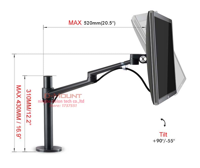 2018 new OL-2 Aluminum Height  - đánh giá và giá Dual Monitor Desk Setup
