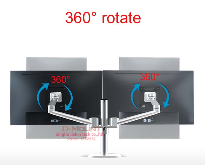 2018 new OL-2 Aluminum Height  - đánh giá và giá Dual Monitor Desk Setup
