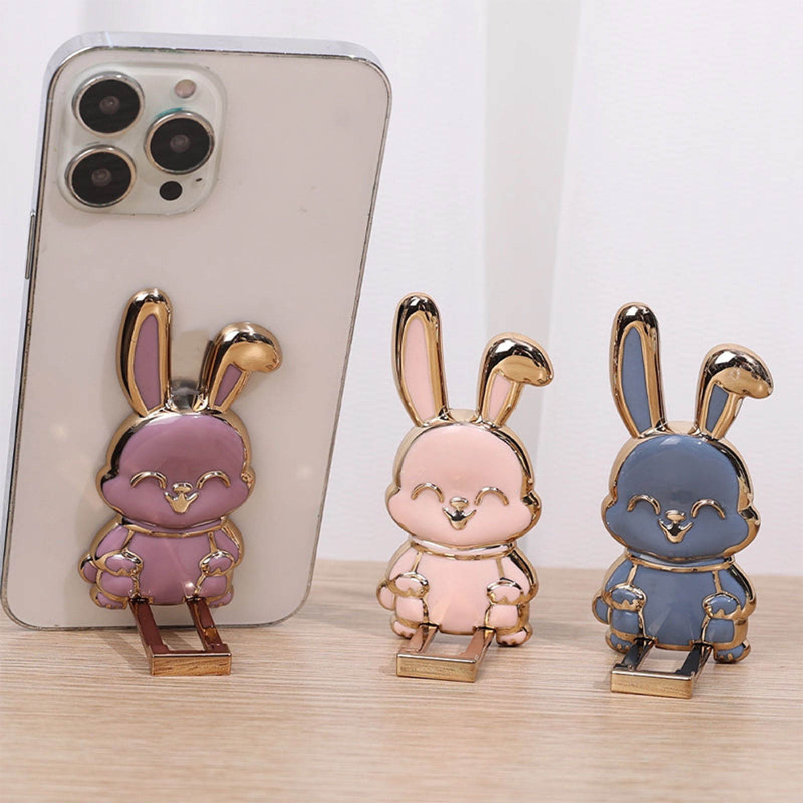 ‌Foldable Bunny Phone Stand Un - đánh giá và giá Desk Setup Home Office