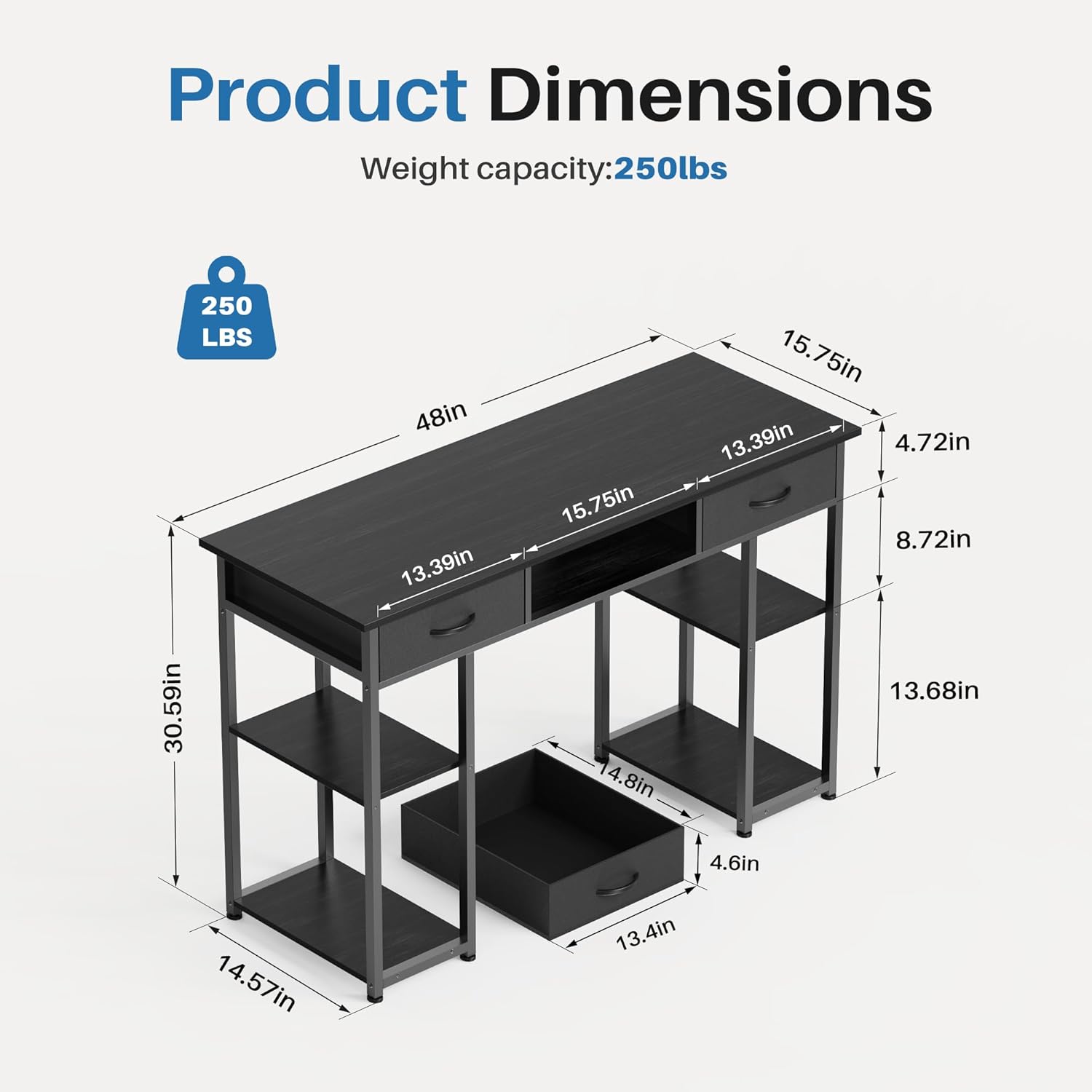 48-Inch Computer Desk with Fab - đánh giá và giá Desk Setup Small