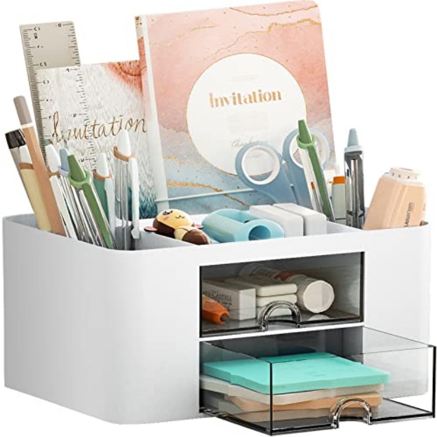 Pen Organizer with 2 Drawer, M - đánh giá và giá Drawer Organizer Bamboo