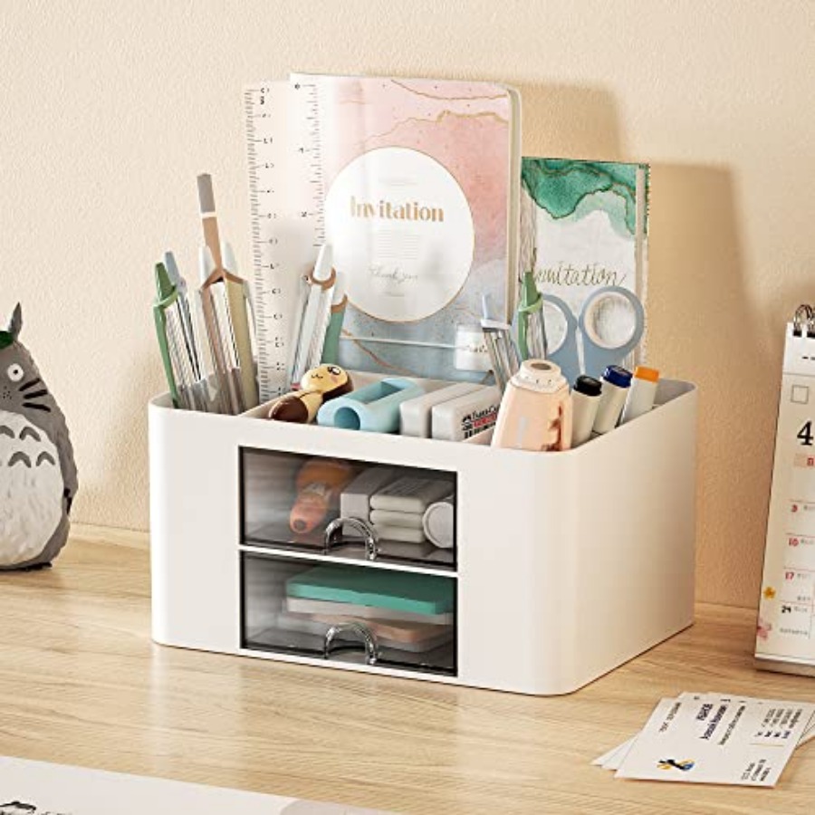 Pen Organizer with 2 Drawer, M - đánh giá và giá Drawer Organizer Bamboo