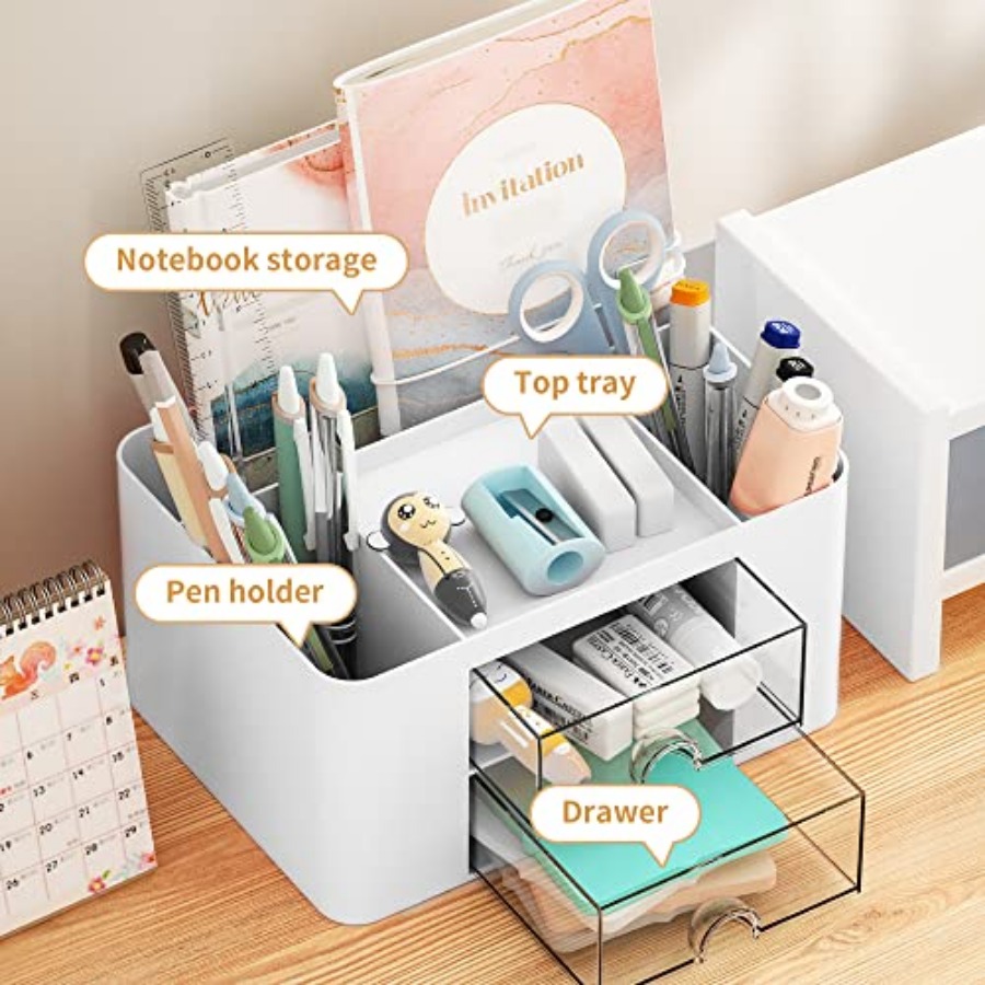 Pen Organizer with 2 Drawer, M - đánh giá và giá Drawer Organizer Bamboo