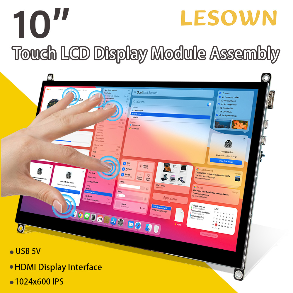 LESOWN 10 inch Monitor HDMI Sm - đánh giá và giá Dual Monitor Desk Setup