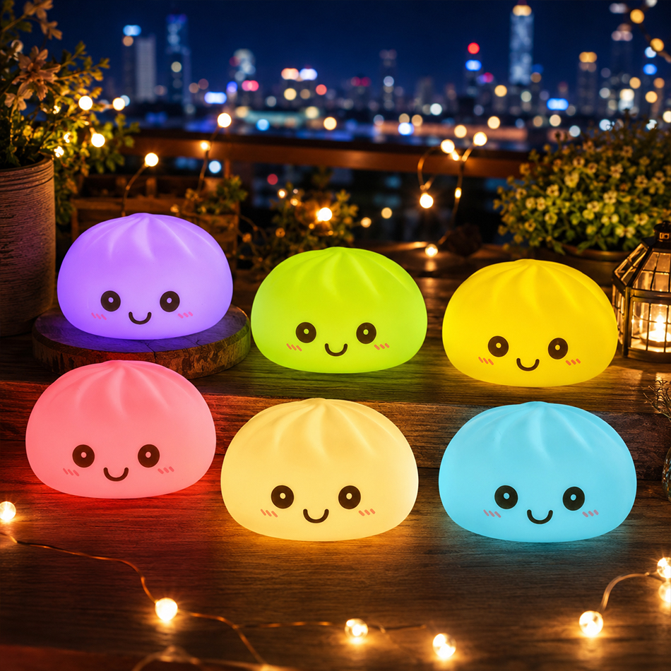 New Dumpling Night Lights Glow - đánh giá và giá Desk Setup Kawaii