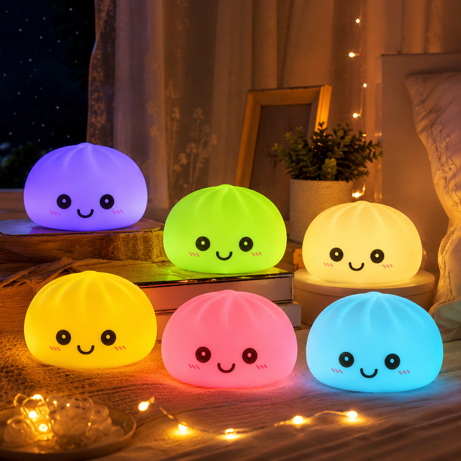 New Dumpling Night Lights Glow - đánh giá và giá Desk Setup Kawaii