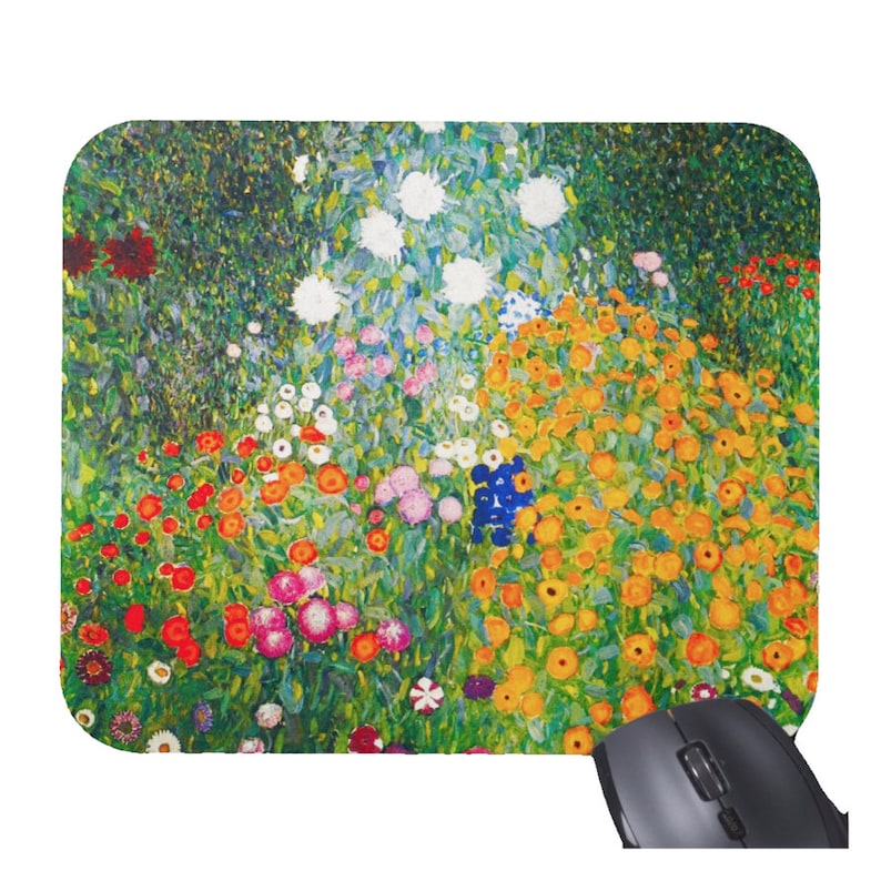 Gustav Klimt Flowers Floral Mo - đánh giá và giá Desk Setup Rug