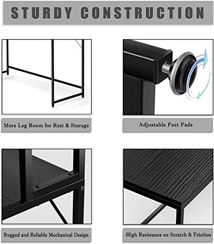55 Inch Black L-Shape Corner W - đánh giá và giá Desk Setup Dual Monitor