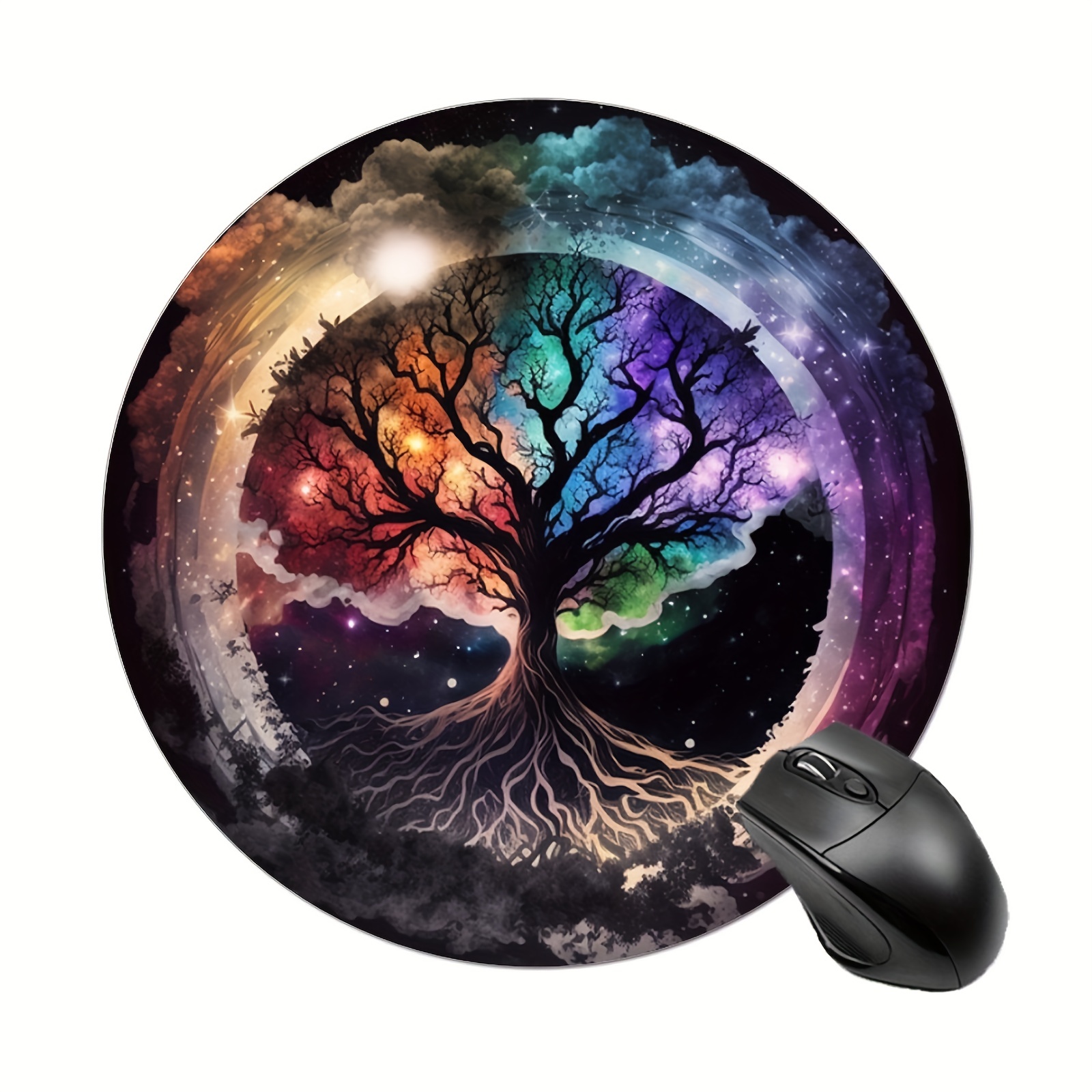 Life Tree Round Mouse Mat Cute - đánh giá và giá Desk Setup Small