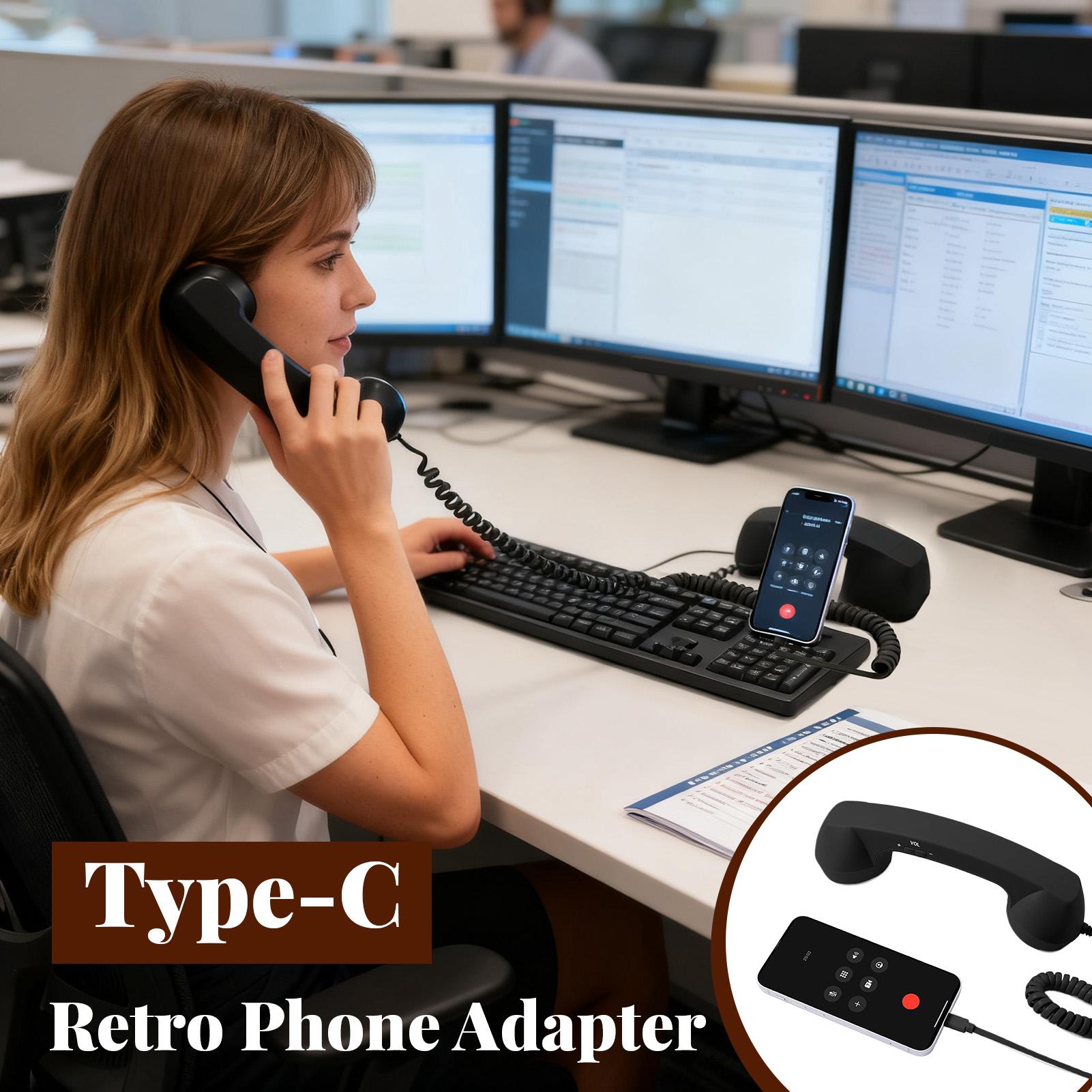 Type-C Retro Phone Adapter Lan - đánh giá và giá Desk Setup Retro