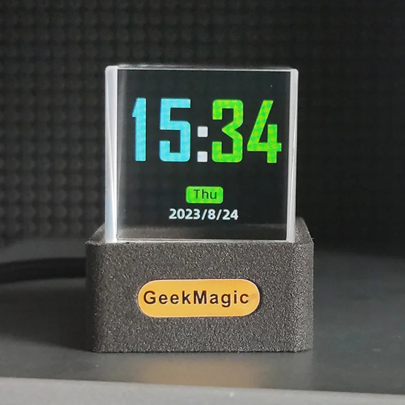 GeekMagic GIFTV Crystal Cube P - đánh giá và giá Korean Desk Setup
