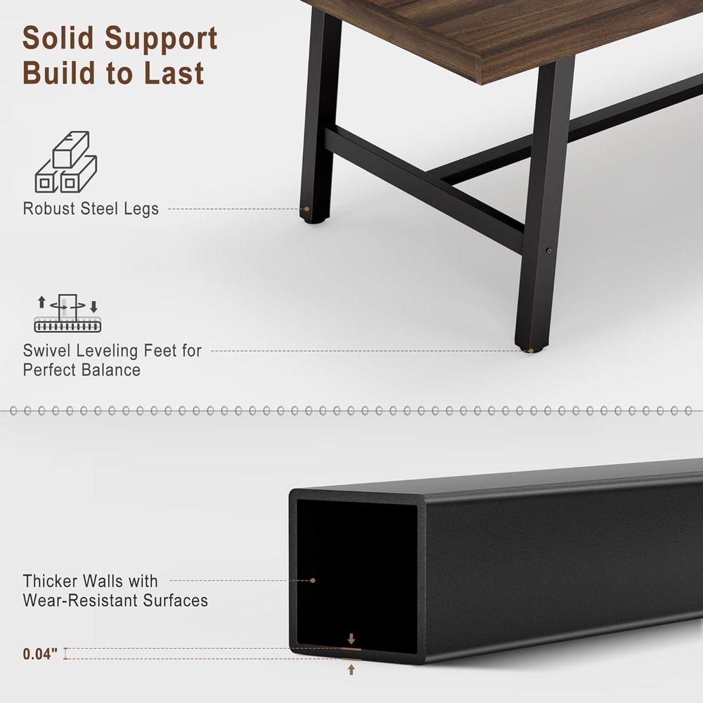 Extra Long Industrial-Style Ru - đánh giá và giá Desk Setup Dual Monitor